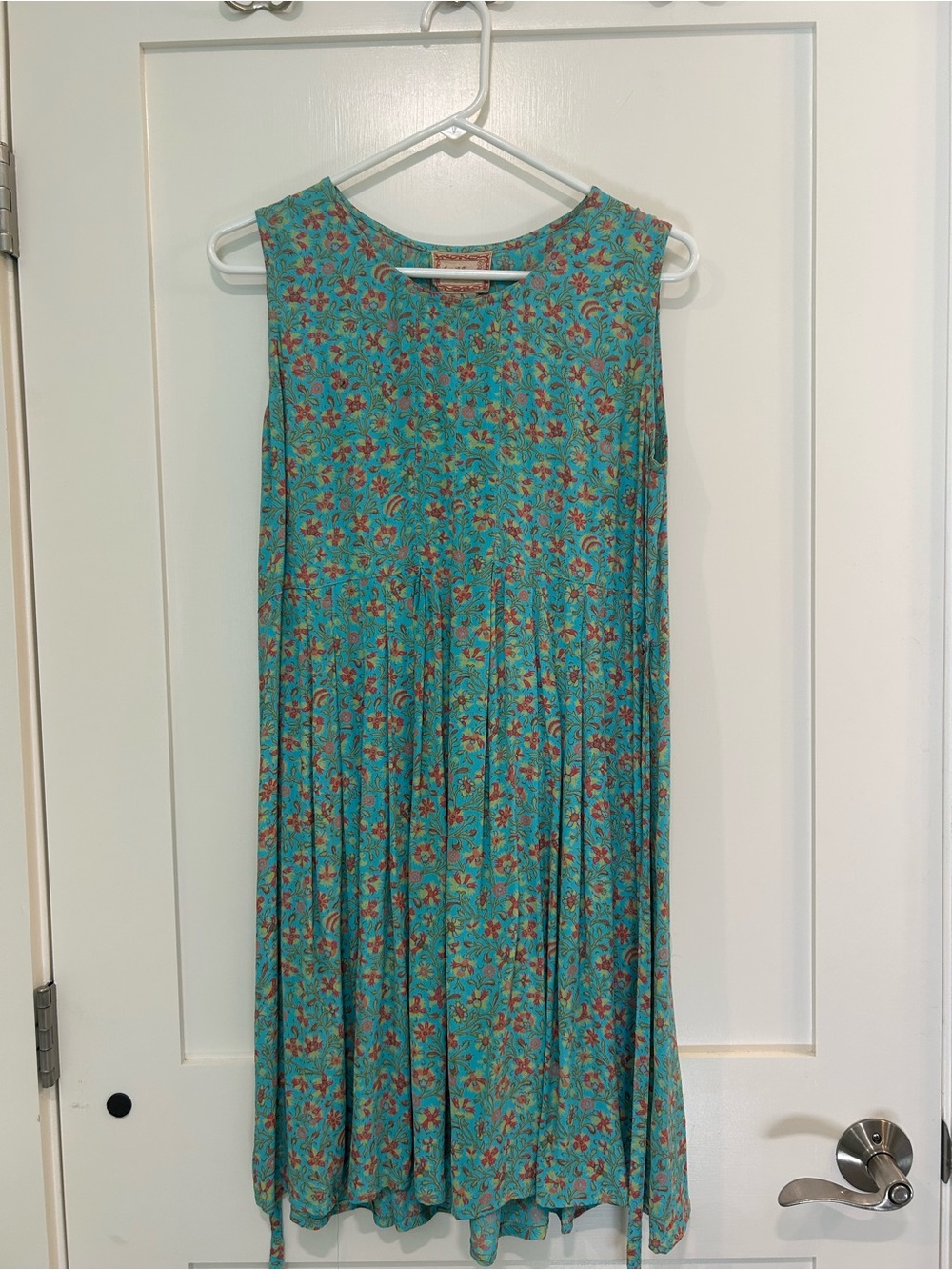 Vintage 1990s April Cornell Cornell Trading Floral Rayon Dress Small Boho